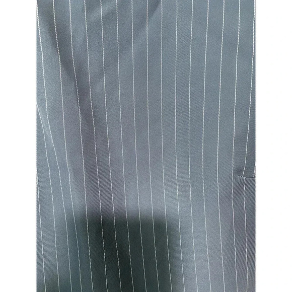 Lulu’s Women’s Size M Pep Talk Slate Blue Striped Peplum Top - Picture 7 of 11